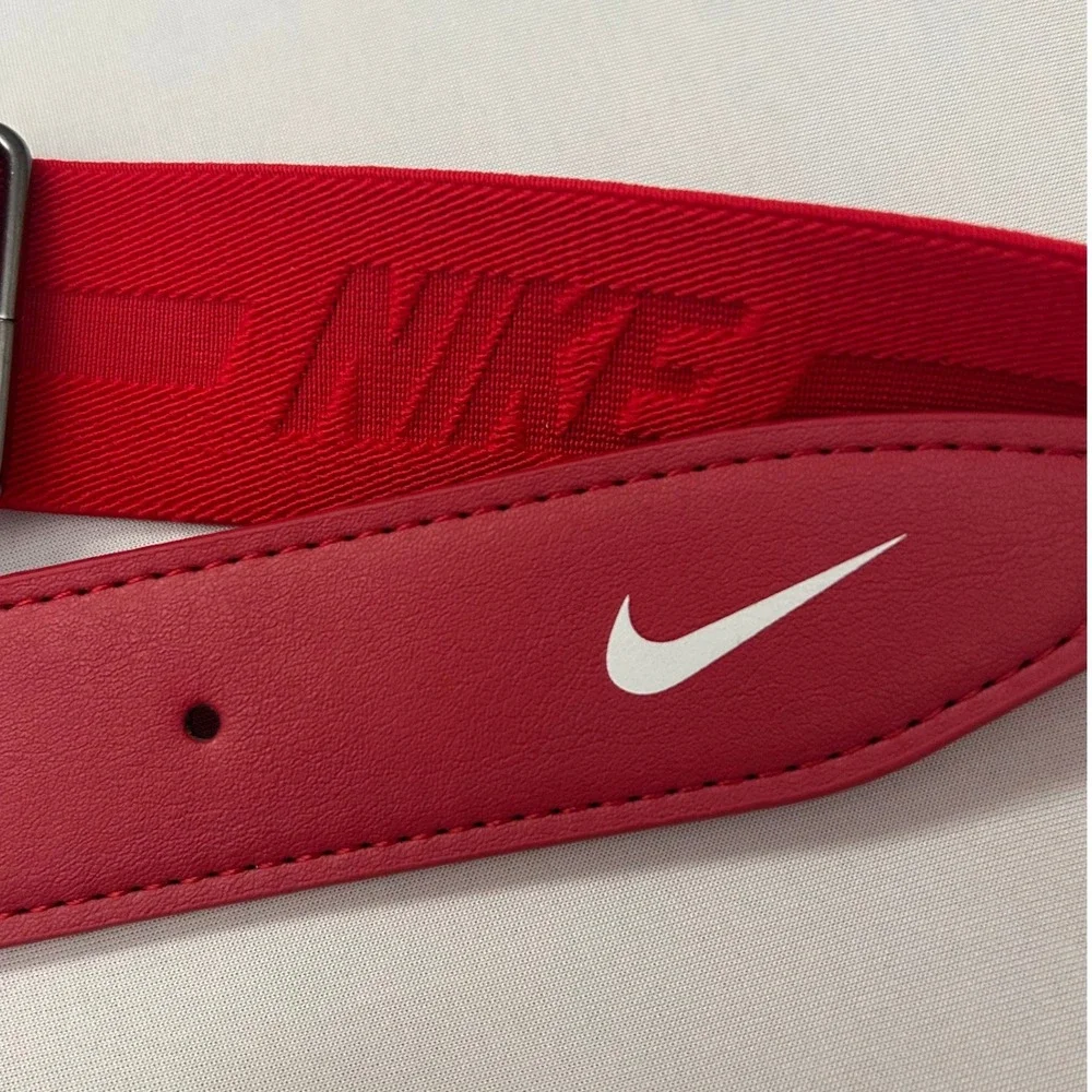 Nike Golf/Baseball Mens Stretch Web Belt Red Adjustable Swoosh One Size